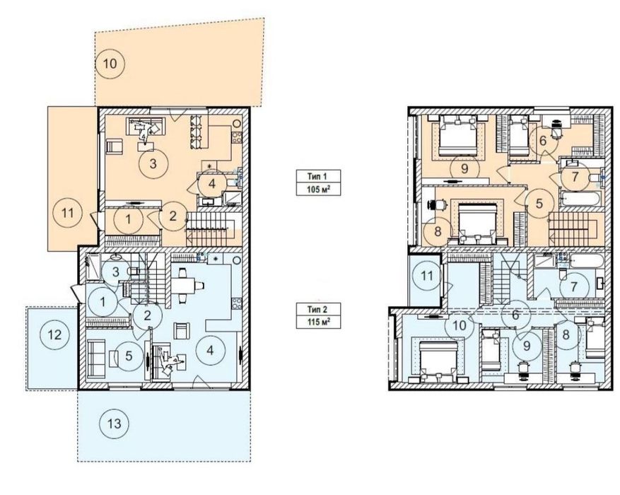 Котеджне містечко  в центрі Ірпеня, таунхауси від 85м2