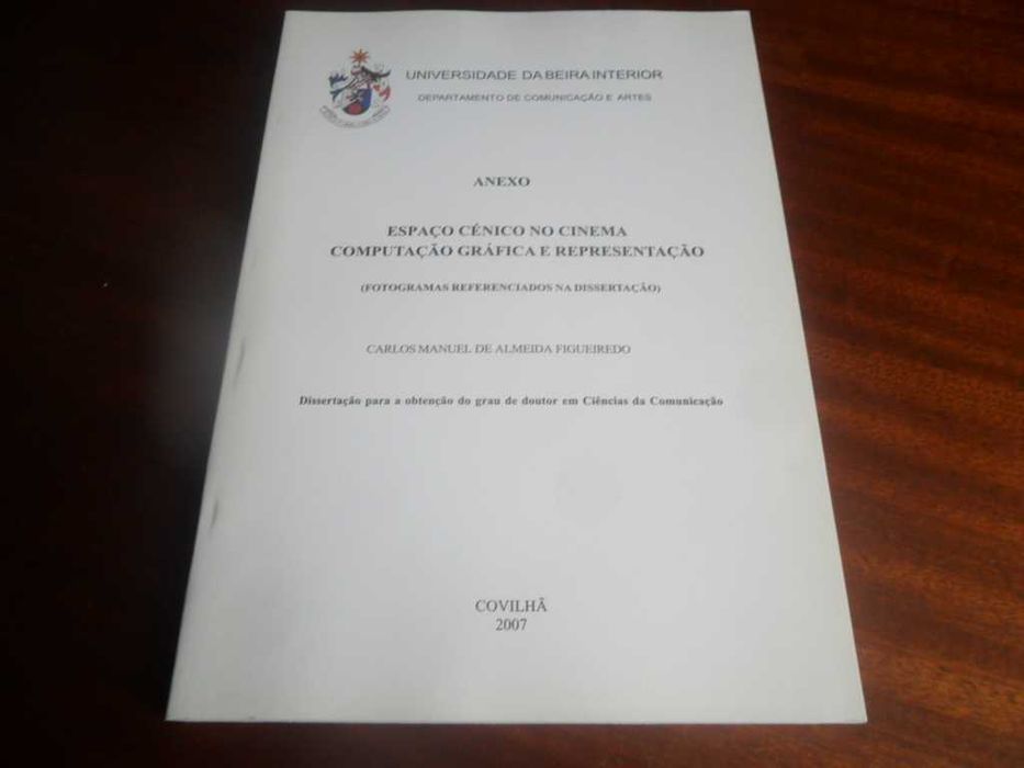 "Espaço Cénico no Cinema : Computação Gráfica e Representação" - 3 Vol