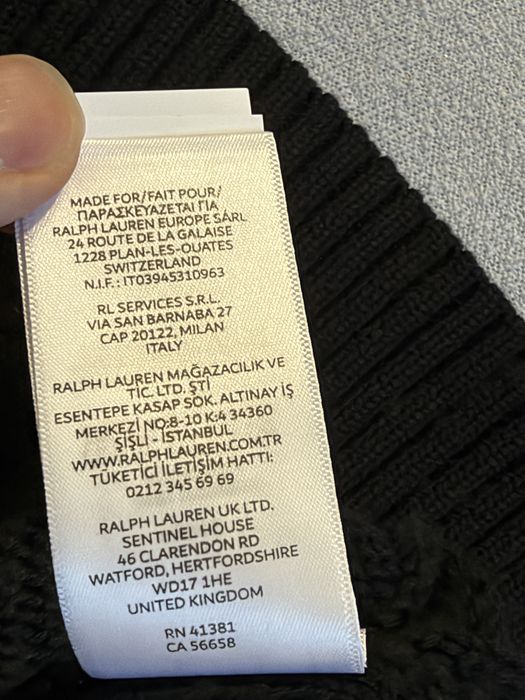 Czarny sweter ralph lauren half zip