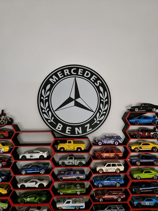 Dekoracyjna okrągła tabliczka ścienna logo MERCEDES znak hot wheels