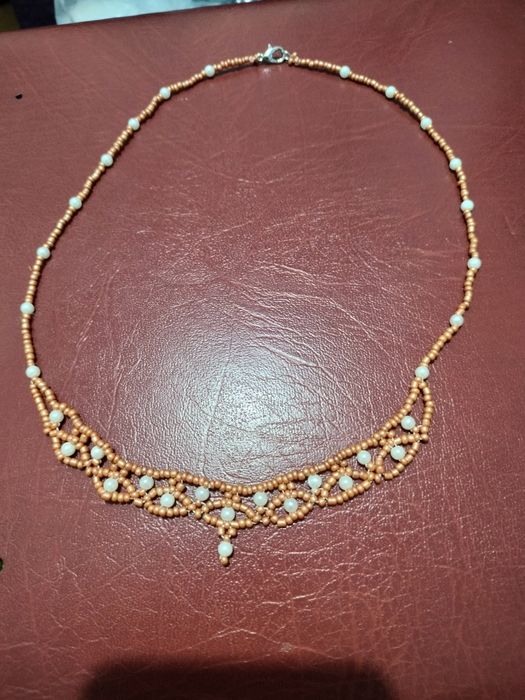 Handmade naszyjnik koraliki perły biżuteria