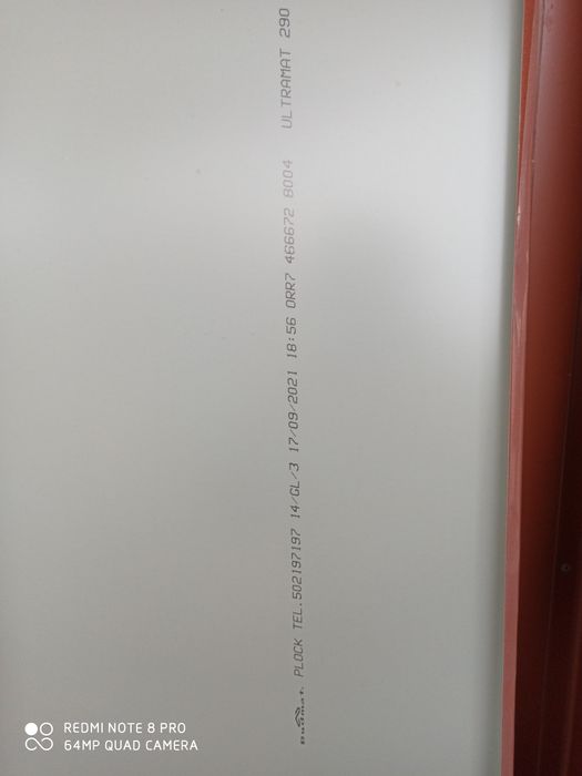 Blacha płaska, okuciowa, obróbki, kolor ceglasty RAL 8004, po budowie