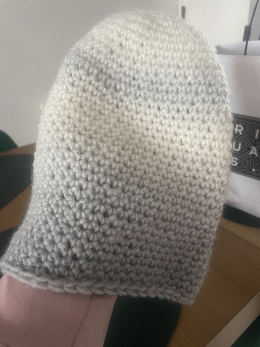 Czapka Boho Smerfetka ręcznie robiona na szydełku Handmade