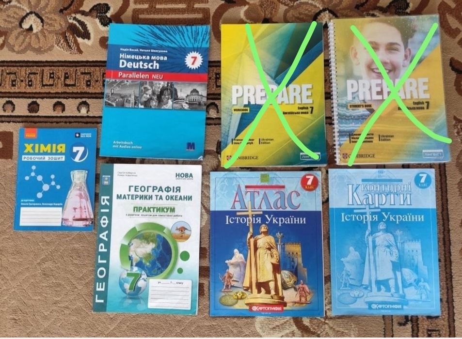 НУШ 2-7 кл.  Prepare 5 кл.  Parallelen 7 кл. німецька хімія географія