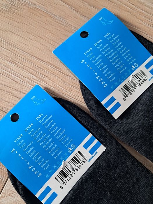 Skarpetki stopki adidas czarne rozm. 36-40