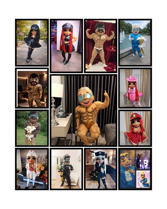 Tancerze Żywa maskotka kobieta mężczyz Skolim