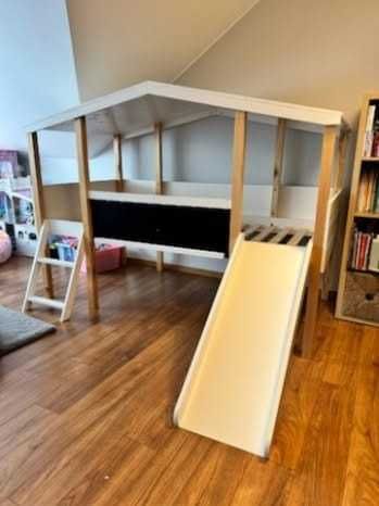 łóżko piętrowe dla dziecka dzieci zjeżdżalnia drabinka domek