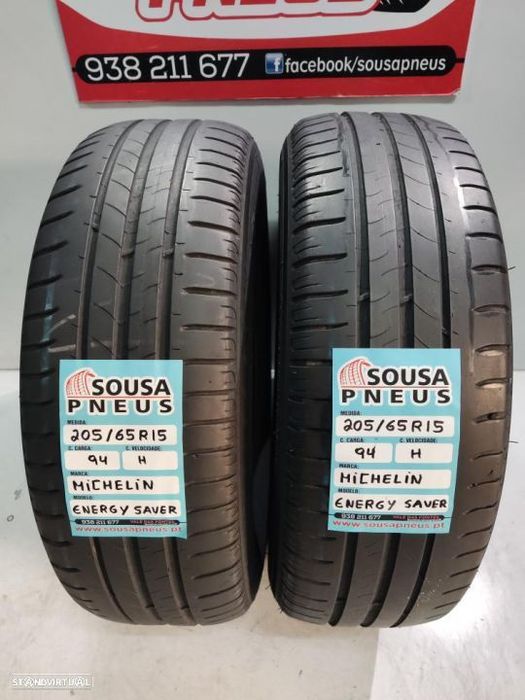 2 pneus semi novos 205-65r15 michelin - oferta dos portes 85 EUROS