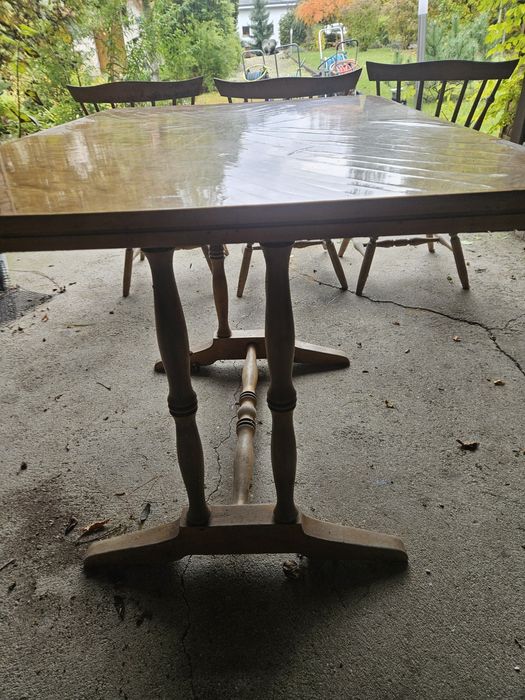 Stół drewniany akacja do renowacji