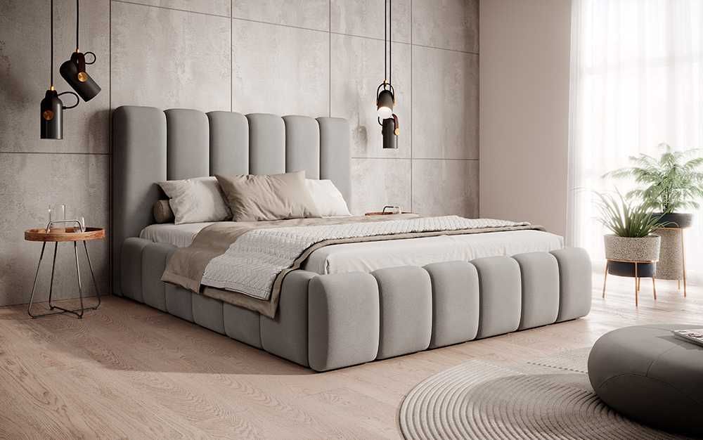 Łóżka tapicerowane JUSTI DARMOWA DOSTAWA z pojemnikiem na pościel