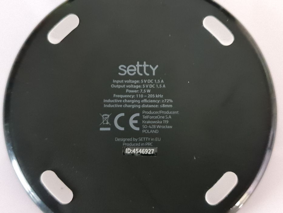 Ładowarka indukcyjna SETTY 5V DC 1.5A