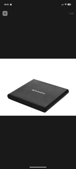Nagrywarka Verbatim najnowszy model CD/DVD   Slimline laptop komputer
