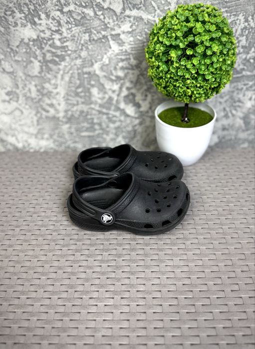 Crocs кроксы сандали C8-9 25-26 размер детские черные