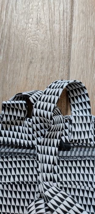 Sukienka ogrodniczka damska w piękny wzór czarno-biała L/40 Next