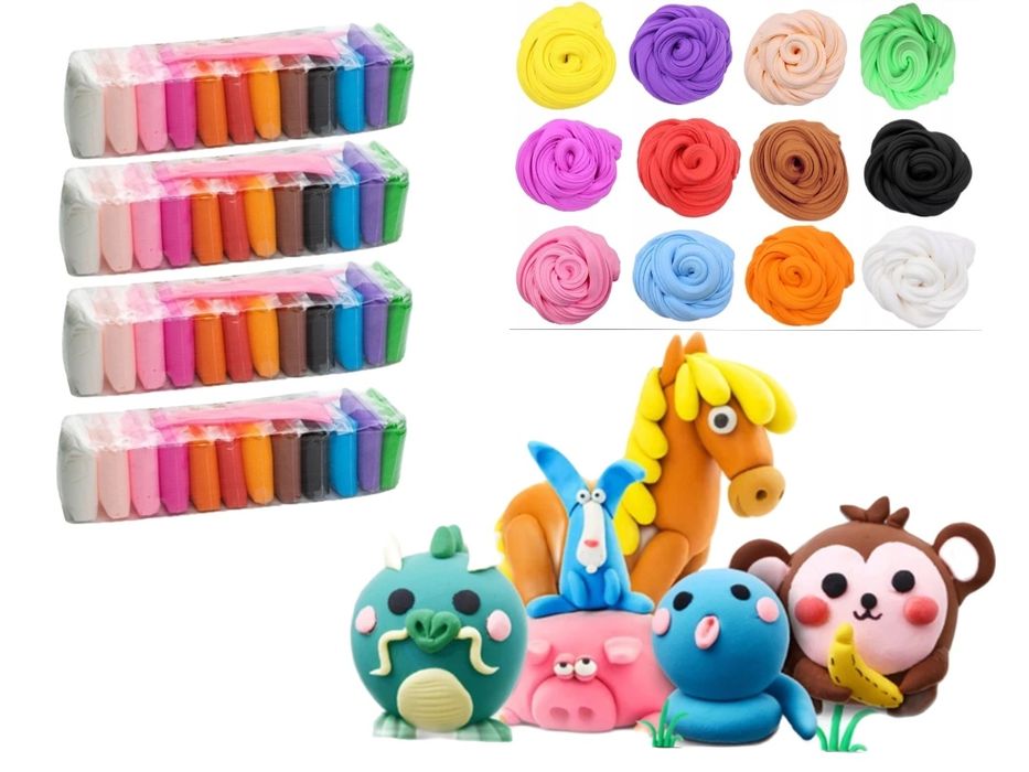 Magiczna piankolina masa sensoryczna 48sztuk ZESTAW