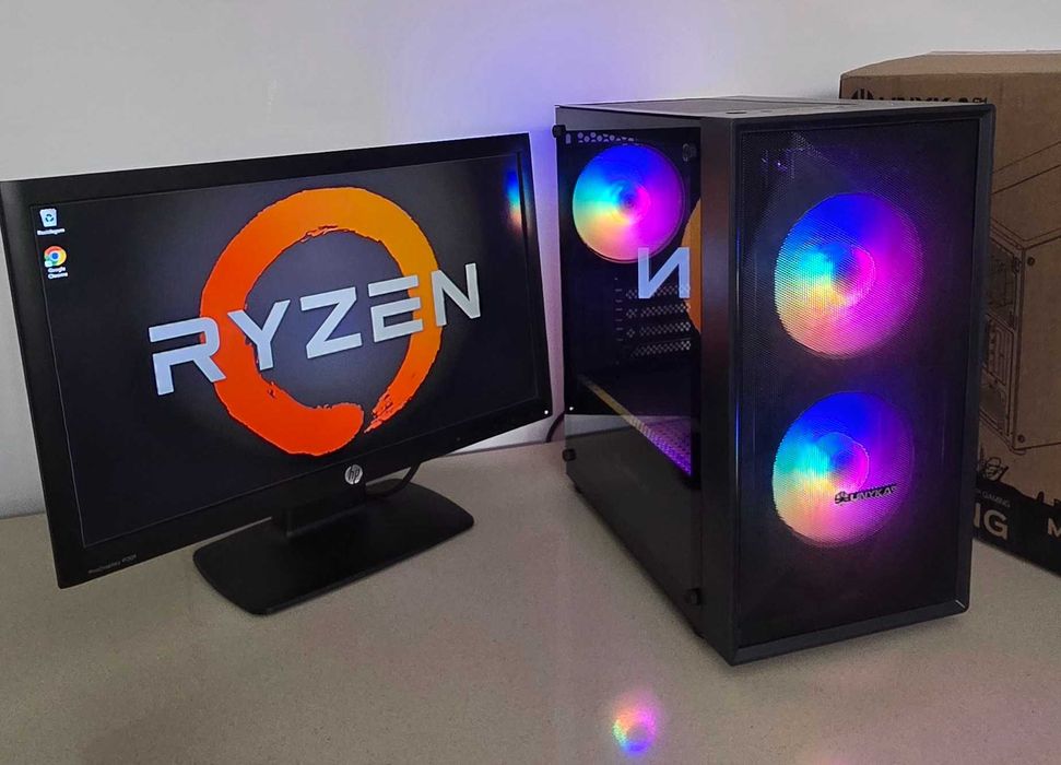 Computador AMD RYZEN 5 com OFERTA de monitor HP Pro de 22 polegadas