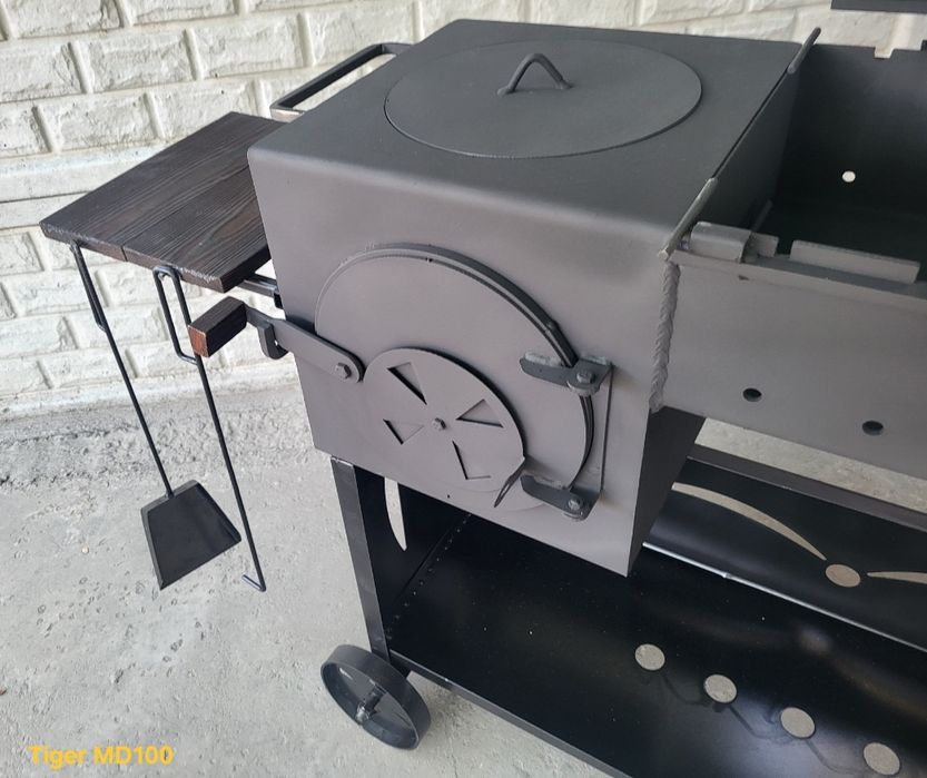 5мм • 4в1 • ПОСИЛЕНИЙ • Мангал Коптильня Барбекю з Пічкою, Смокер