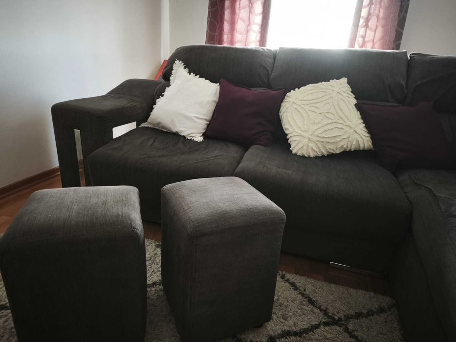 Sofá com chaise long marca "ok sofás"