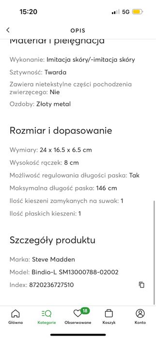 Nowa z metką torebka Steve Madden