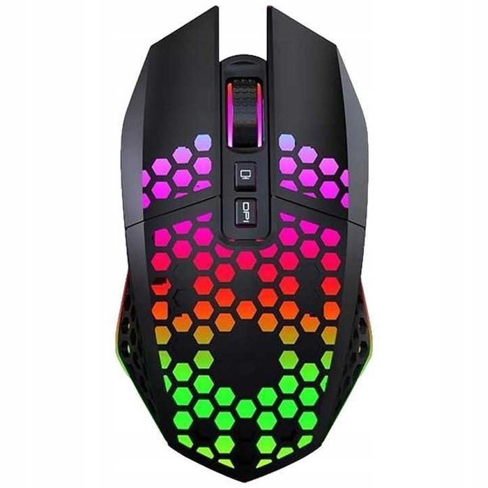 MYSZKA bezprzewodowa mysz 2.4 GHz gamingowa dla graczy LED RGB 2,4