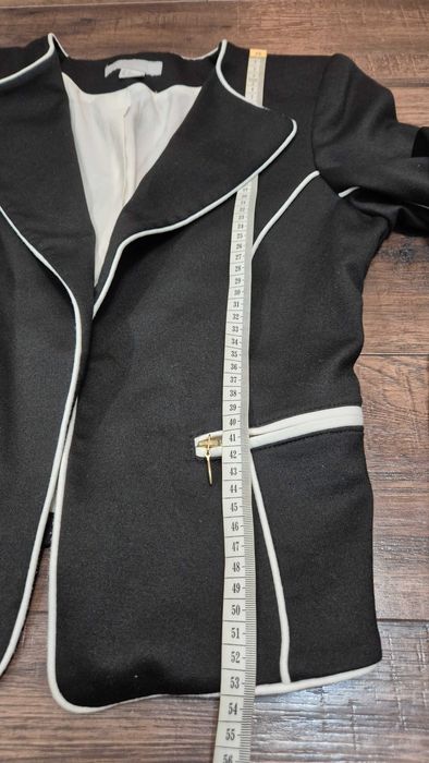 marynarka nr 4 żakiet czarna h&m S lamówki G 04
