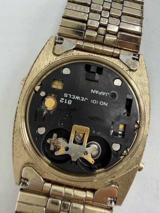 Zegarek męski Dugena LCD Quartz Japan vintage uszkodzony