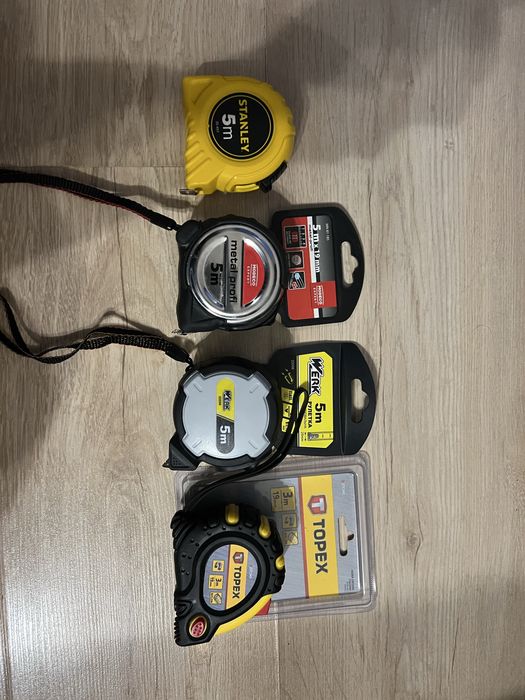 Рулетка Topex, Modeco, Stanley, Werk