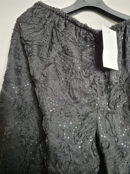 Spodnie haremki z cekinami 40 Zara