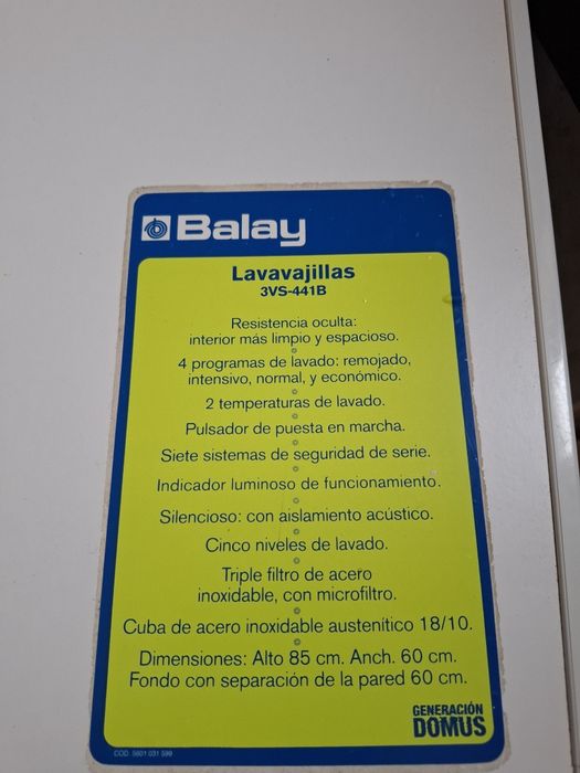 Vendo Máquina de Loiça Balay (para peças)