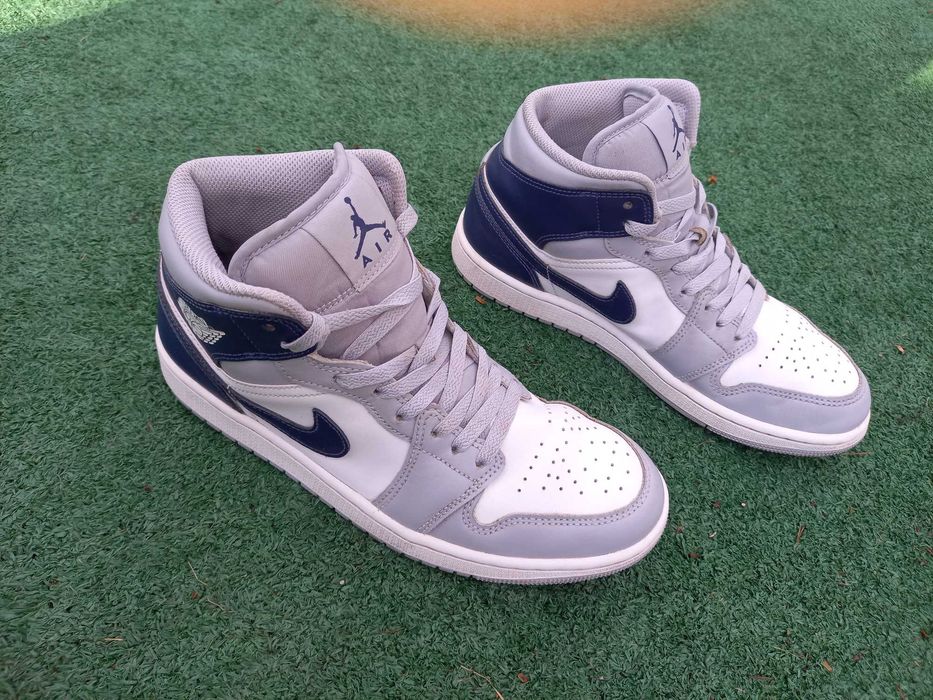 Nike Air Jordan 41 wysokie sneakersy white grey navy