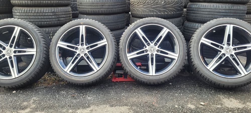 Oryginalne felgi 18 Mercedes nowe opony zima 225 45 polecam