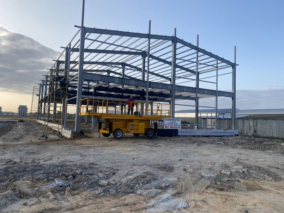 Строительство,Будівництво склада,Ангара,металлоконструкция,сендвич