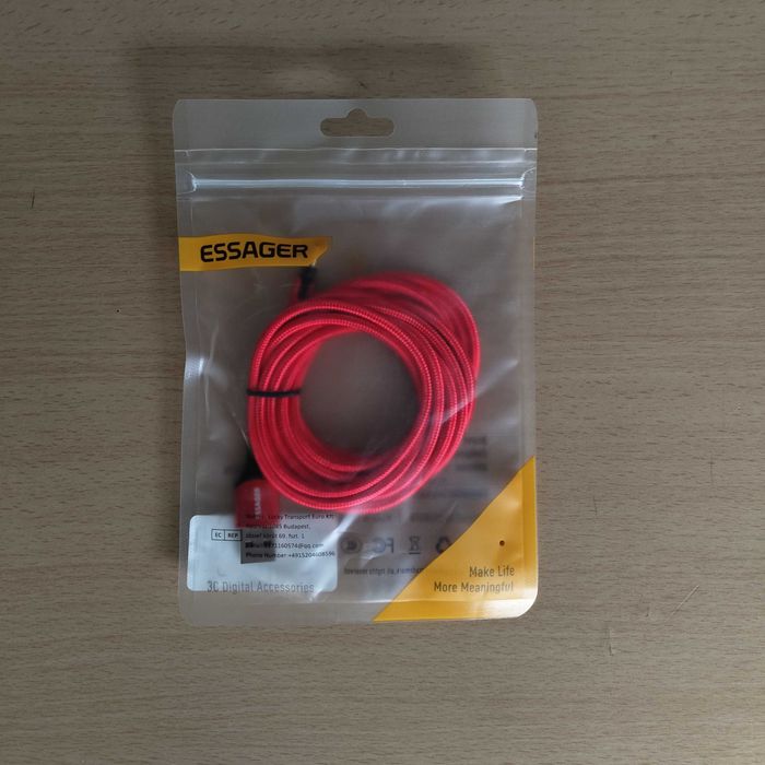 Cabo Type C 3A Rotação 360 Graus