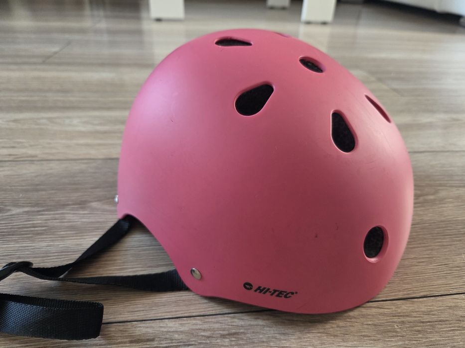 Kask HI TEC rozmiar S dziewczęcy dziecięce różowy rower hulajnoga rolk