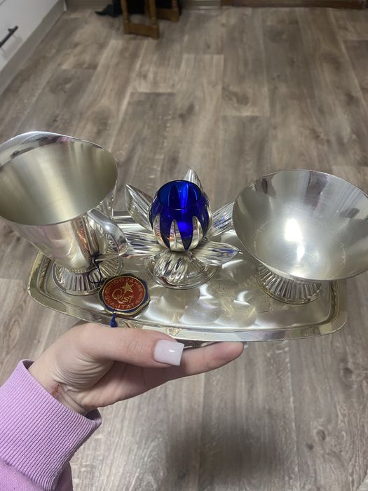 Посріблений сервірувальний брендувий сервіз привезений з Німеччини