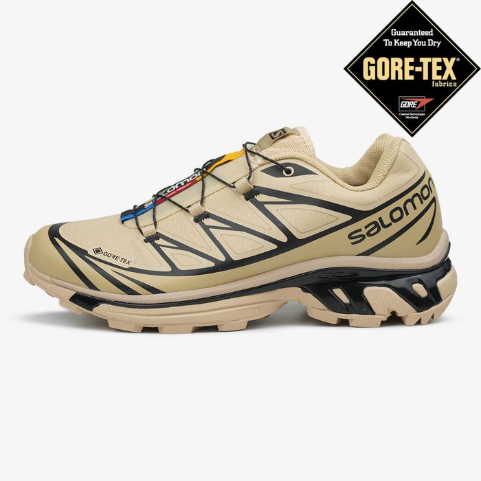 Вологозахисні кросівки Salomon XT-6 Gore-Tex | Бежеві з чорним