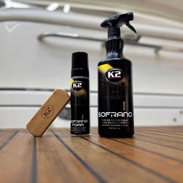 Очиститель, кондиционер кожи K2 Letan салона авто пенный молочко спрей