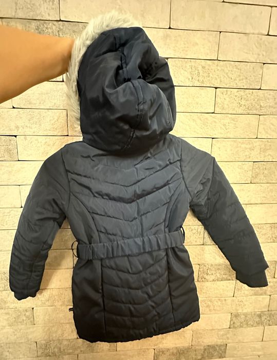 Куртка пальто довге утеплене демісезонне Cool club 110 см для дівчинки