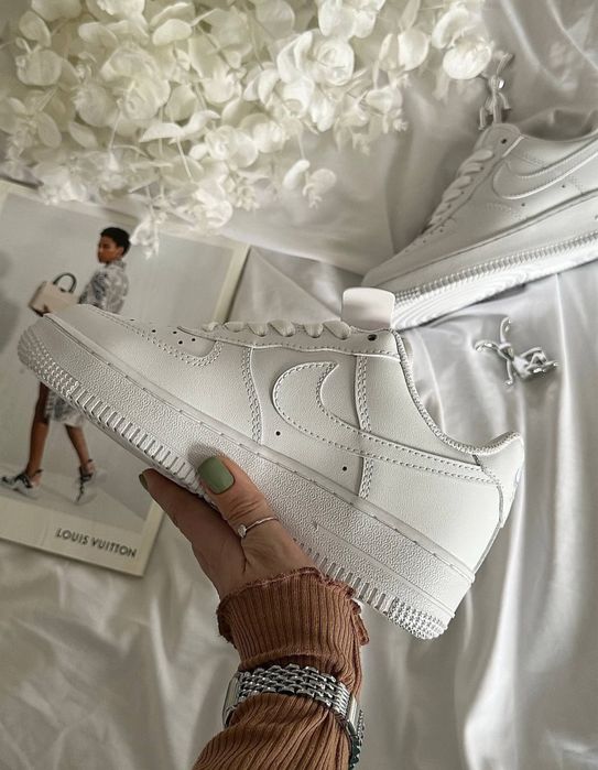 Nike air force 1 white, жіночі кросівки найки, аир форси білі