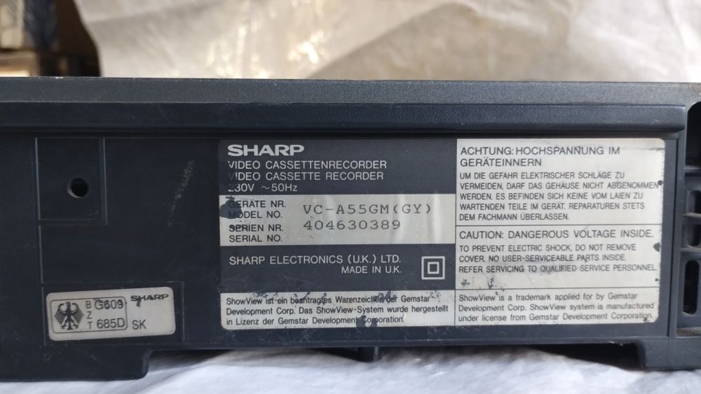 Sharp VC-A55 Wideo