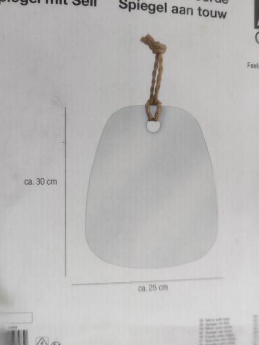 Lustro naścienne 25 x 30 cm