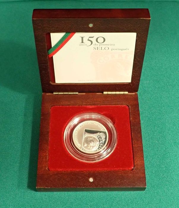 Moeda 5 Euros 2003 primeiro selo Prata Proof