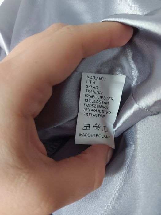 Sukienka Antall Produkt Polski grafitowa elegancka biurowa klasyczna44