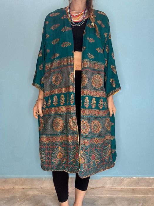 Płaszcz kimono narzutka boho Indie