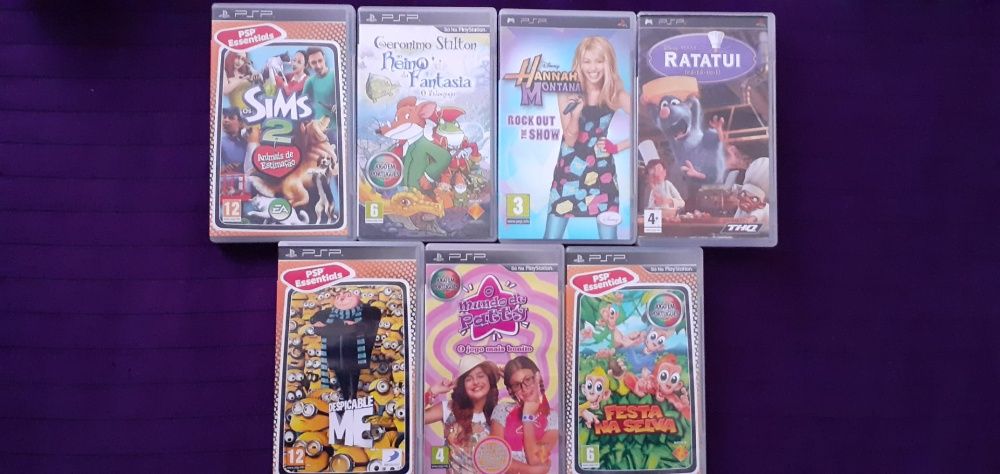 Jogos psp The Sims Ratatui Despicable me Stilton(ler descrição)