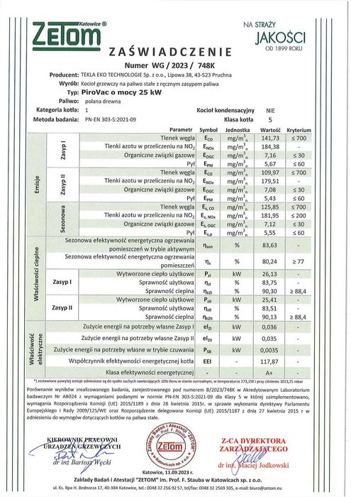 Kocioł, piec zgazowujący drewno (pyrolityczny) TEKLA PiroVAC 25