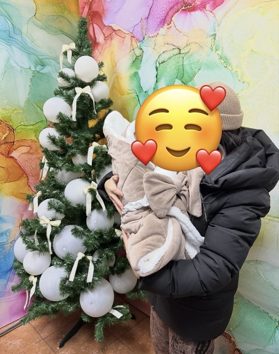 Конверт з комбінезоном для новонароджених (зимовий)