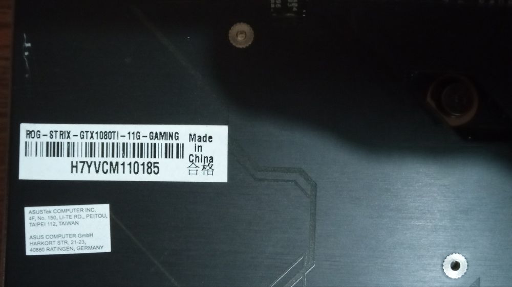 Asus Strix GTX 1080 Ti 11GB