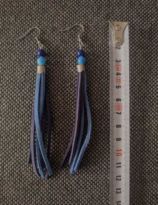 Kolczyki handmade Boho rękodzieło długie