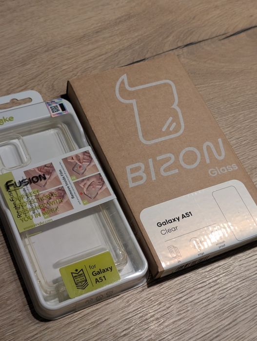 Etui Ringke Fusion i 3x szkło hartowane do Samsung A51